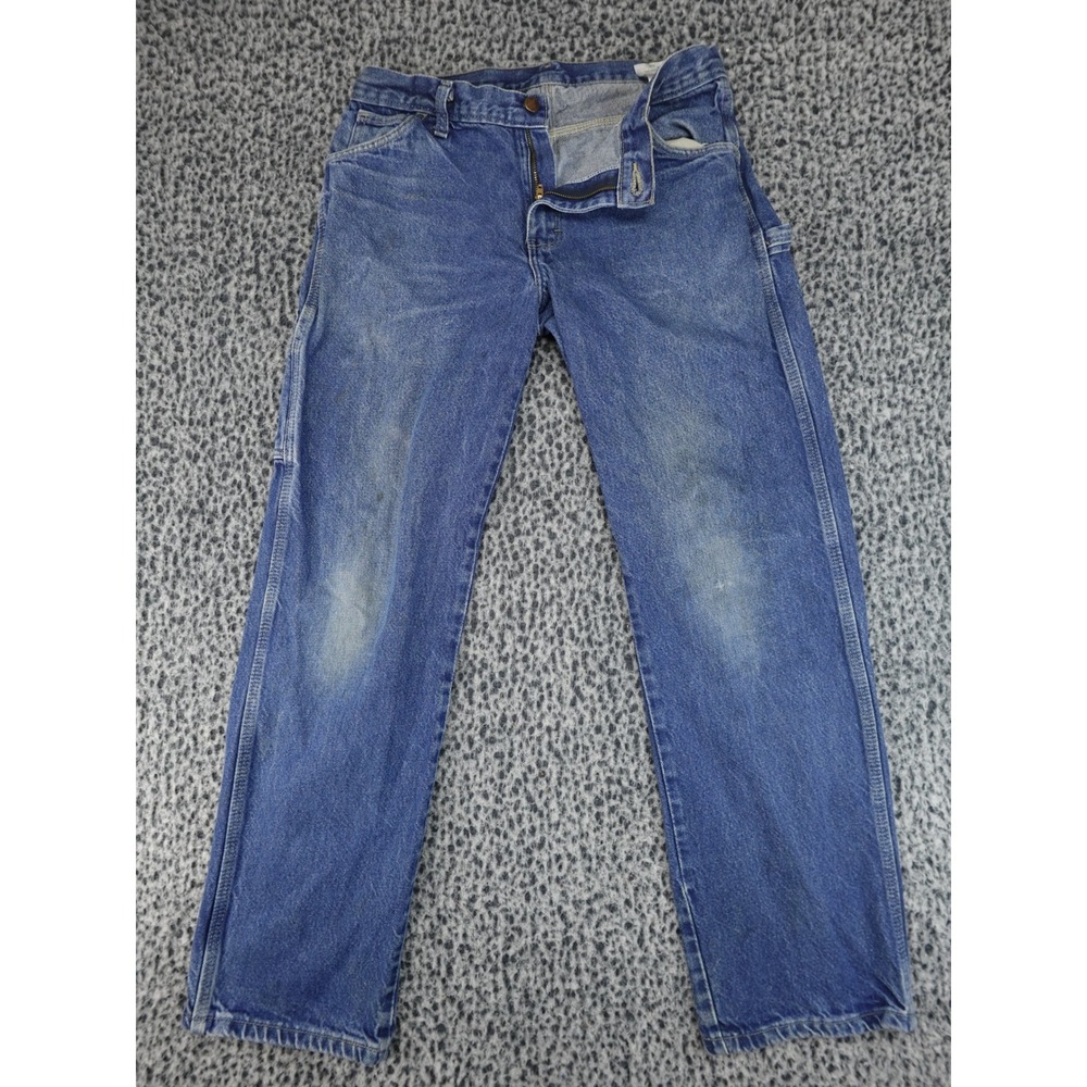 Dickies Carpenter Jeans Mens 30x32 Blue Fair Distressed Workwear LU200RNB